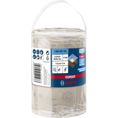 BOSCH Rouleau d'abrasif réticulé EXPERT M480 115 mm, 5 m, G 180