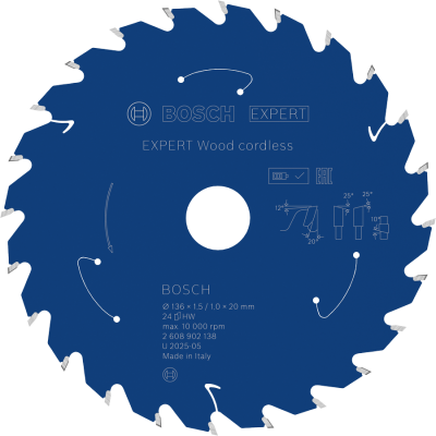 BOSCH CIRK.ZAAGBL. EXP. WOOD 136X20 24T