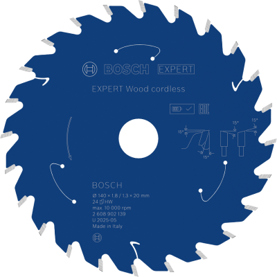 BOSCH CIRK.ZAAGBL. EXP. WOOD 140X20 24T