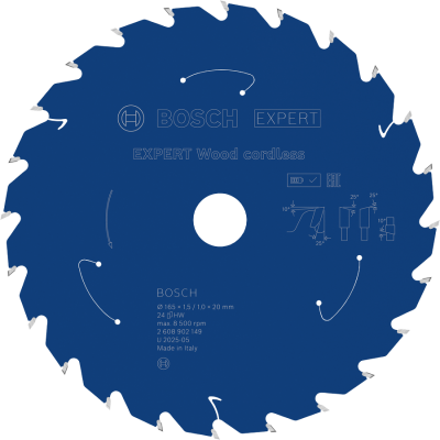 BOSCH CIRK.ZAAGBL. EXP. WOOD 165X20 24T