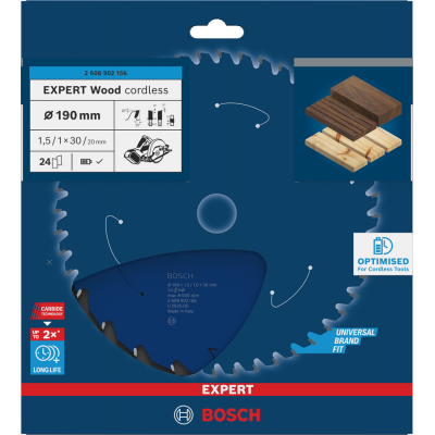 BOSCH CIRK.ZAAGBL. EXP. WOOD 190X30 24T