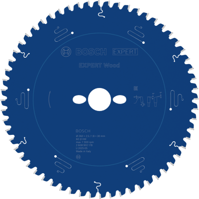 BOSCH CIRK.ZAAGBL. EXP. WOOD 260X30 60T
