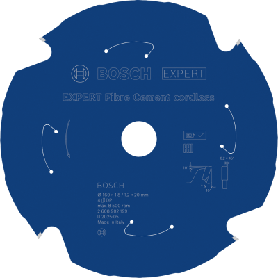 BOSCH CIRK.ZAAGBL. EXP. CEMENT 160X20 4T