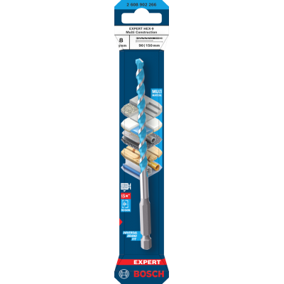 BOSCH Foret EXPERT HEX-9 Multi Construction, 8 x 90 x 150 mm
