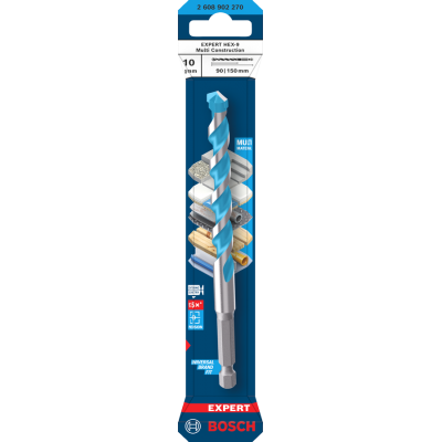 BOSCH Foret EXPERT HEX-9 Multi Construction, 10 x 90 x 150 mm