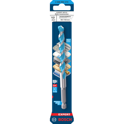 BOSCH Foret EXPERT HEX-9 Multi Construction, 12 x 90 x 150 mm