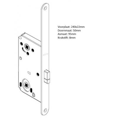 BONAITI MAGNEETSLOT WC 50/95 VP.240X22MM