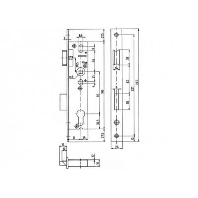 KFV SERRURE ETROITE 28-PZWW 35/92 VPL
