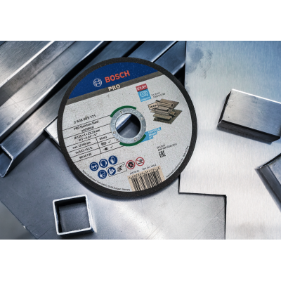 BOSCH Disque à tronçonner aggloméré PRO Stainless Steel and Metal, 125 x 1 x 22,23 mm, droit, 100 pièces