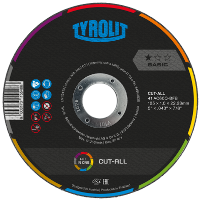 TYROLIT SNIJSCHIJF 125MM CUT ALL BASIC*