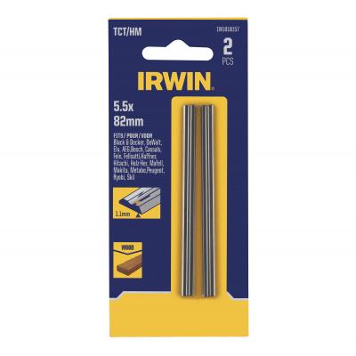 Lame de rabot TCT Irwin 82x5,5 mm 2 pièces