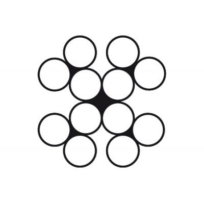 STAALKABEL 1MM 4X3 + 1TWK - PER METER