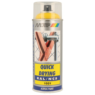 MOTIP SPUITBUS ACRYL HG RAL 1021 400ML.