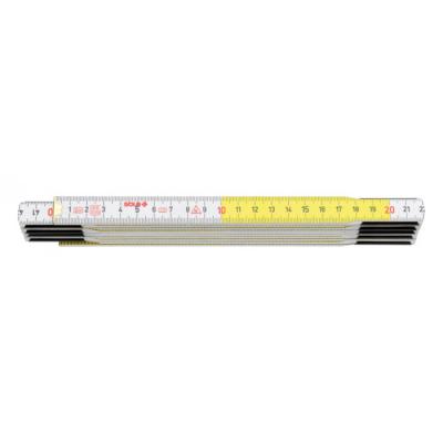 SOLA VOUWMETER 2M HOUT WIT/GEEL HF 2/10