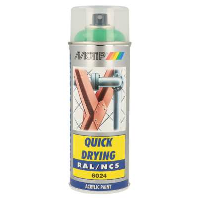 MOTIP SPUITBUS ACRYL HG RAL 6024 400ML.
