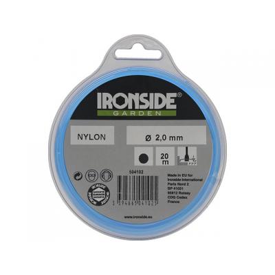 IRONSIDE BOBINE FIL NYLON DIAM.2,0MM-20M BLEU  