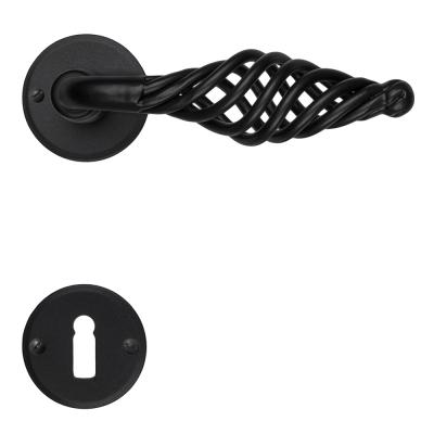HDD DEURKRUK PRO SPIRALUS ZWART ROND R+E