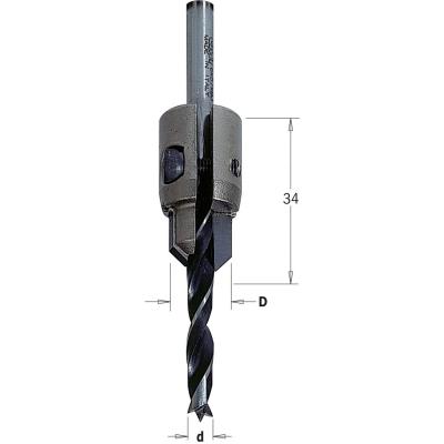 CMT VERSTELBARE VERZINKER D=3-7MM L=34