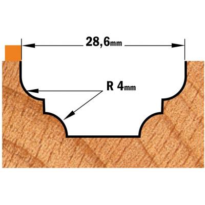 PROFIELFREES HW S=8MM R=4 D=28.6 D=12.5