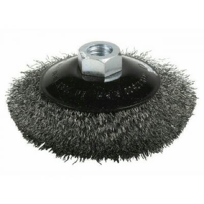BROSSE CONIQUE D100X10MM FIL ONDULE M14