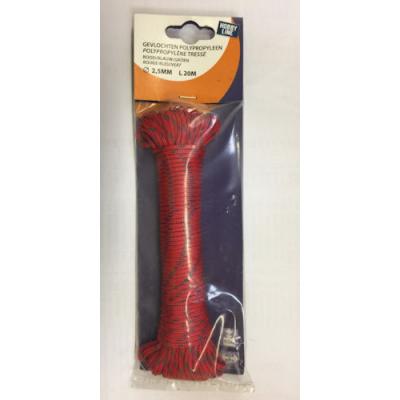 KOORD POLY ROOD/BLAUW/GROEN 2.5MM 20M.