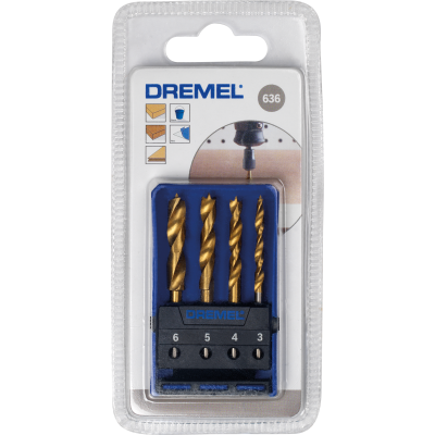 DREMEL 636 HOUTBORENSET 4ST.