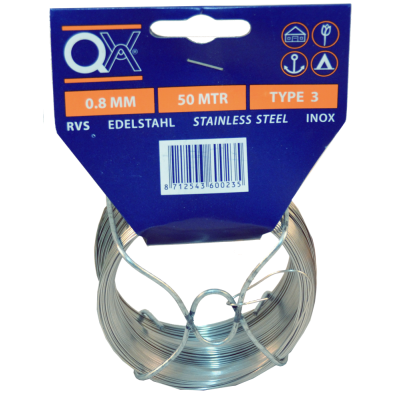 BINDDRAAD INOX 0.8MM 50M.