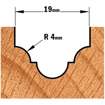 PROFIELFREES HW S=8MM R=4 D=19 I=13 L=51