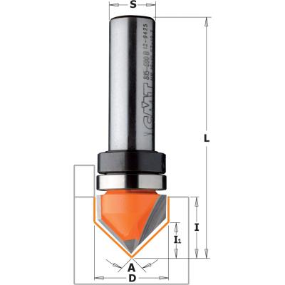 V-GROEFFREES HW S=8MM A=90º D=16 I=12.7