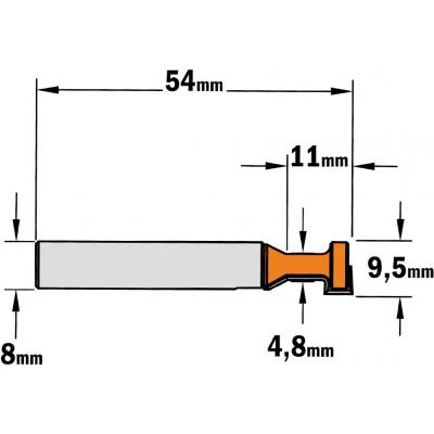 FREES HM S8 R=9.5 L=11 CM950.001.11