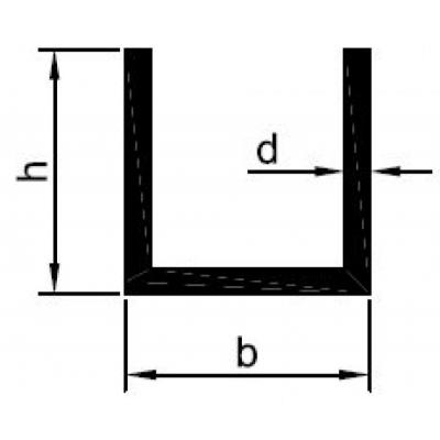 ALU PROFIEL U 15X15X15X2MM MTNT