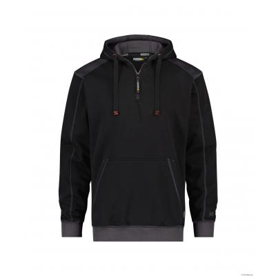 DASSY HOODIE MET KAP INDY ZWART/GR. S