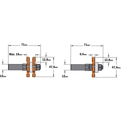 FREESSET TAND-EN GROEF HW S=12MM D=47.6