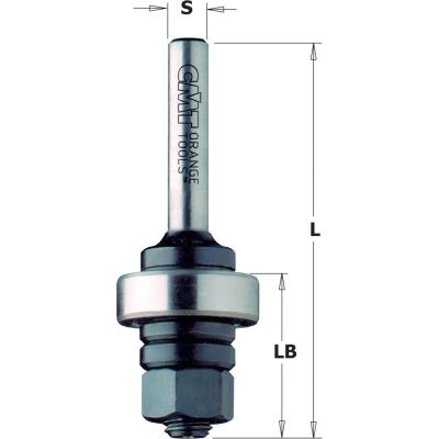 CMT SPINDEL MET LAGER S=6MM HM D=M8 I=26