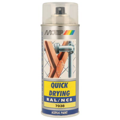 MOTIP SPUITBUS ACRYL HG RAL 7038 400ML.