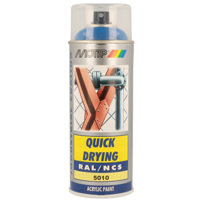 MOTIP SPUITBUS ACRYL HG RAL 5010 400ML.
