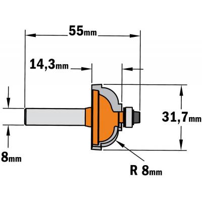 RADIUSFREES HW S=8MM R=8 D=31.7 I=14.3