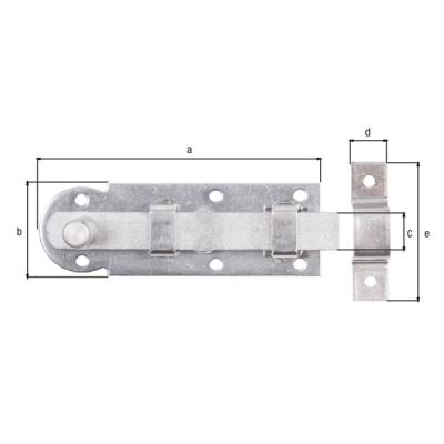 Verrou de fenêtre avec poignée bouton 80X26MM 113261