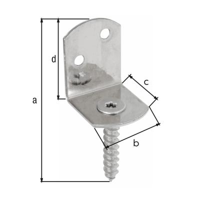 Équerre pour clôture tressée en L 83MM 213336