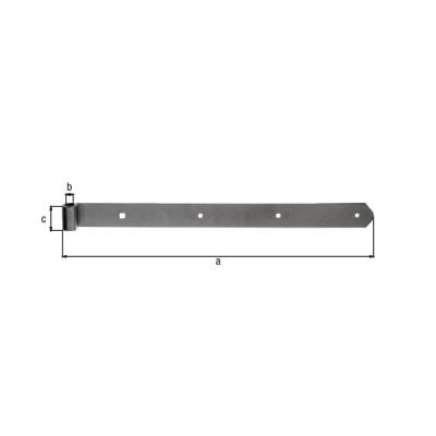 Penture droite bout arrondi 400x13x40mm