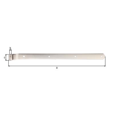Penture coudée bout arrondi 704X16X45MM