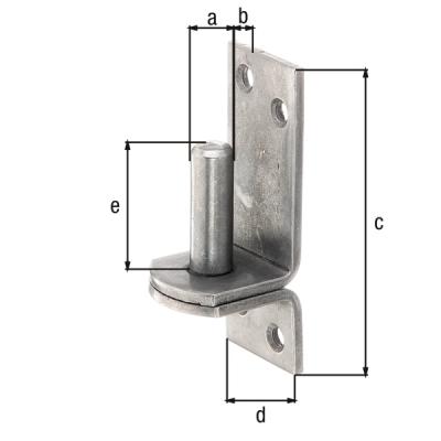 POORTBESLAG OPZETHAAK INOX 13MM.