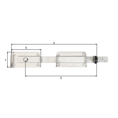 Fermeture pour portail double 320x55mm