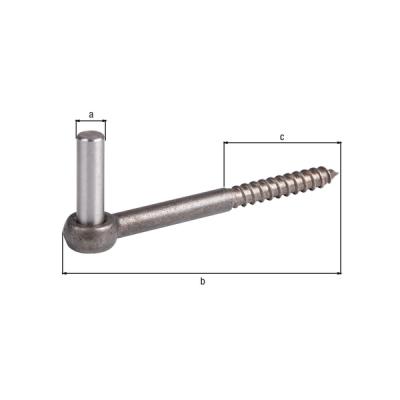 Gond à visser INOX 13X155X65MM 326128