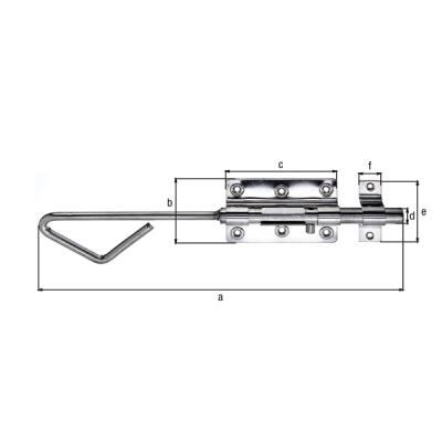 Verrou baïonnette INOX 320X20MM 327057