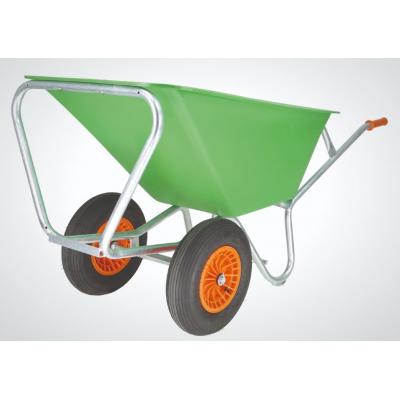 KRUIWAGEN PLASTIEK BAK 170L DUBBEL WIEL