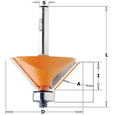 AFKANTFREES HW S=8MM A=45GR D=45 I=18