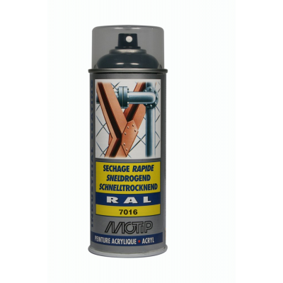 MOTIP SPUITBUS ACRYL HG RAL 7016 400ML.