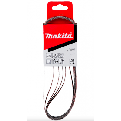 MAKITA BANDES ABRASIVES 9X533MM K60 5 pièces