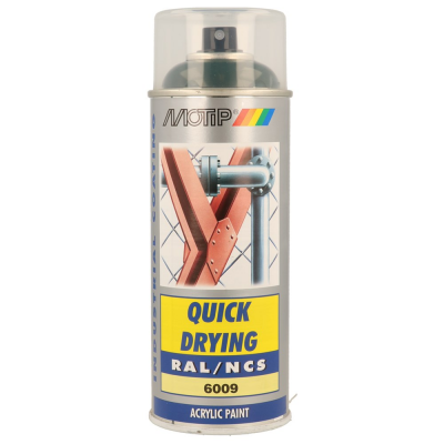 MOTIP SPUITBUS ACRYL HG RAL 6009 400ML.